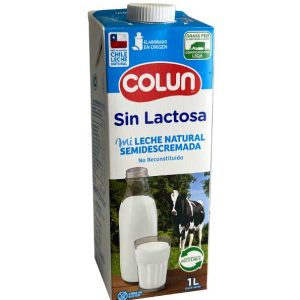 Leche Semidescremada Sin Lactosa Colun 1 LT